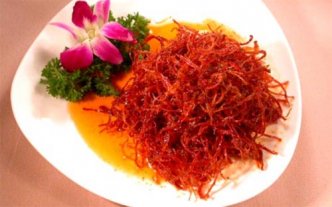 传统重庆美味国宴小吃灯影牛肉