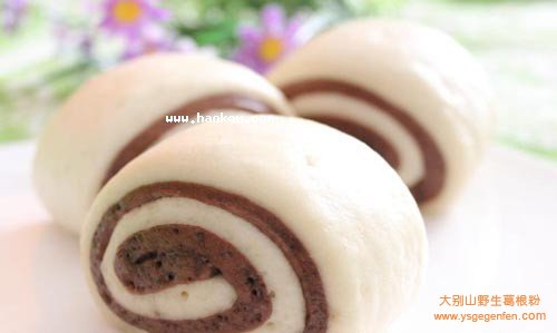 可可双色馒头