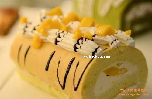 香蕉芒果粒蛋糕卷