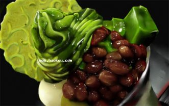 抹茶红豆冰淇淋