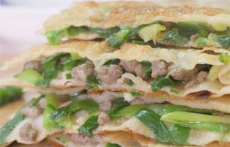 肉末韭菜烙饼