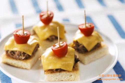 花朵水果迷你三明治