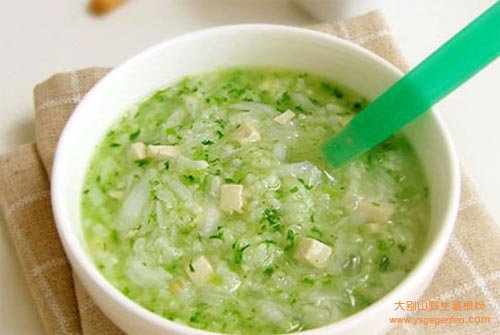 海参青菜粥