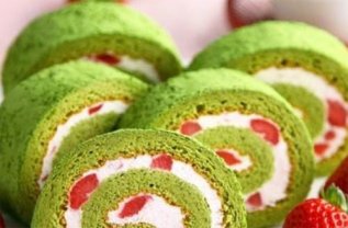 抹茶奶油蛋糕卷